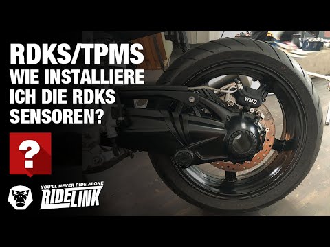 TireGuard RDKS Sensoren - Präzises Reifentemperatur- und Reifendruckkontrollsystem Motorrad, 2 x TPMS Reifendrucksensor 3,5" Ventil, Bluetooth 5.0, Navigation