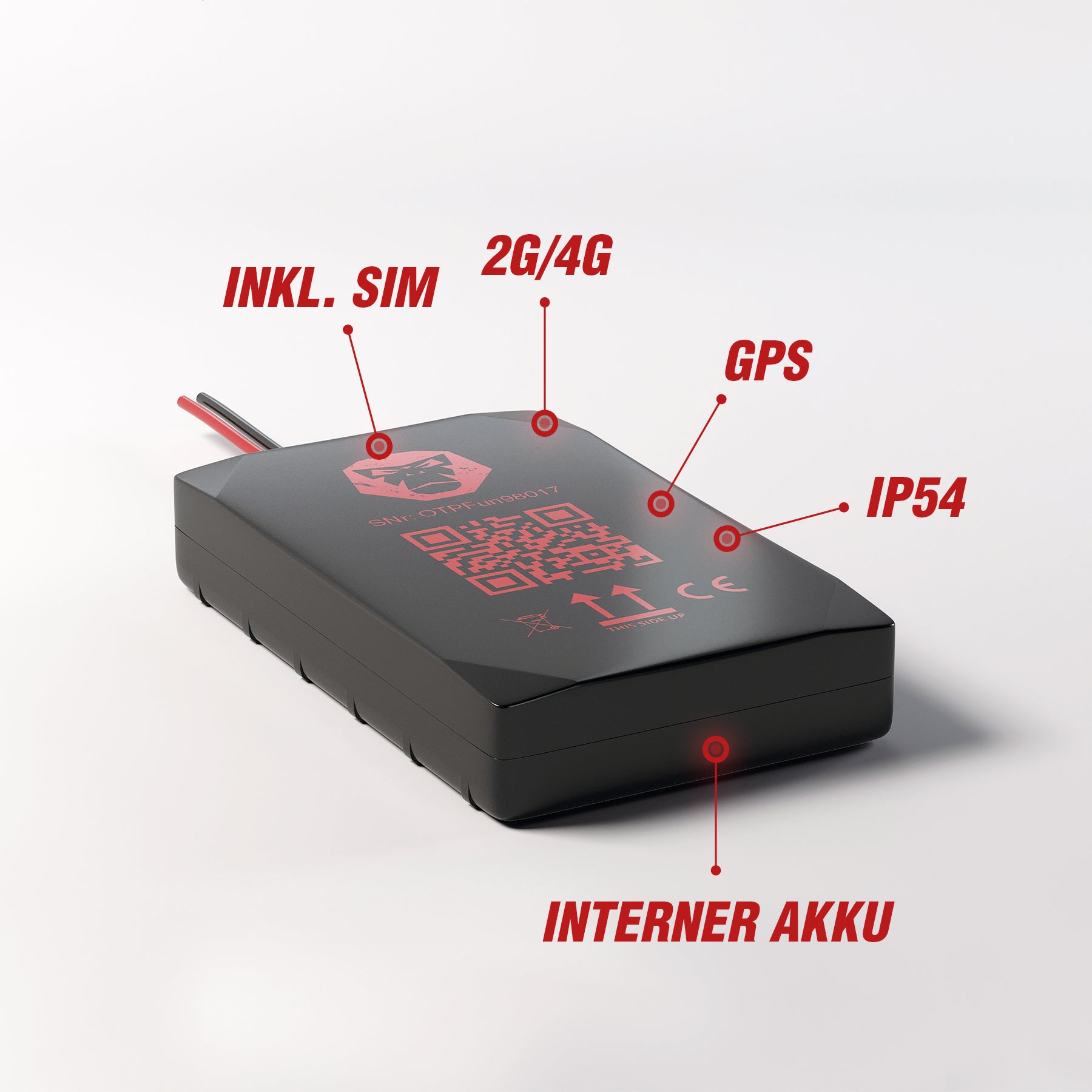 WingMan 4G | GPS Tracker | Live Tracking | Unfallmelder | Diebstahlmelder | Inklusive Navigation und Routenplaner | Robust, IP54 Wasserdicht und Staubdicht
