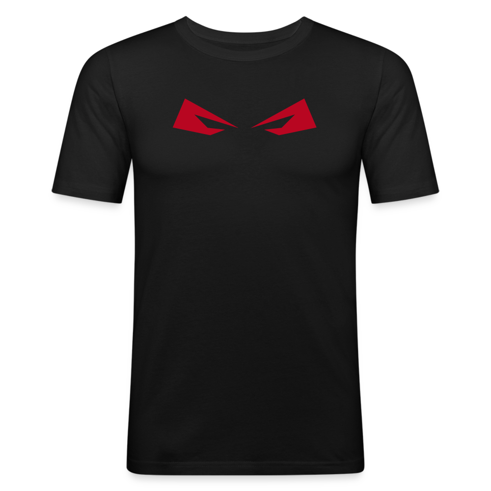 Männer Slim Fit T-Shirt, "RED EYES", YOU'LL NEVER RIDE ALONE - Schwarz