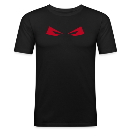 Männer Slim Fit T-Shirt, "RED EYES", YOU'LL NEVER RIDE ALONE - Schwarz