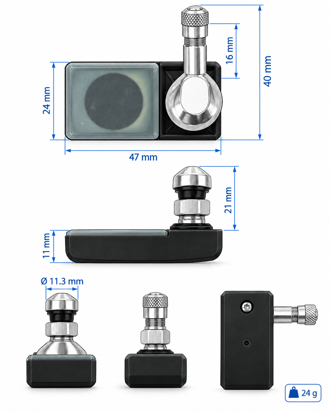 TireGuard Internal TPMS | Real-Time Tire Pressure | Tire Temperature | BT5