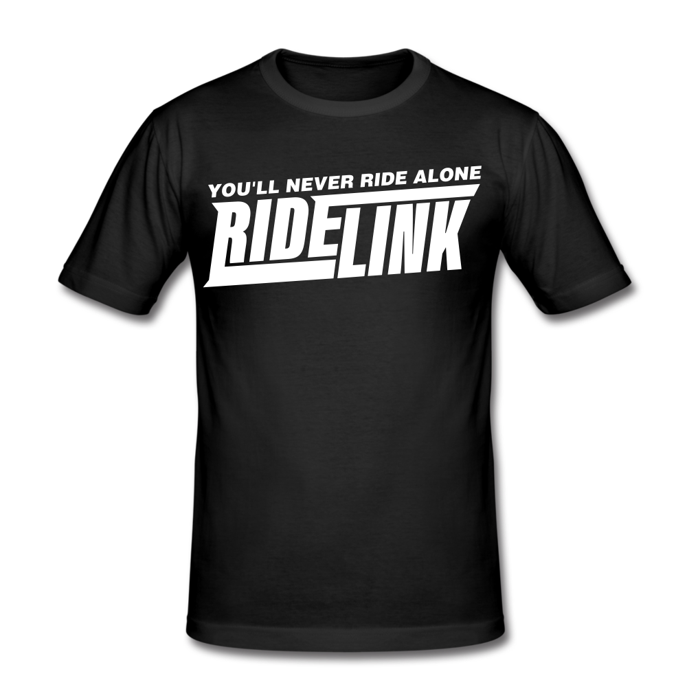 Männer Slim Fit T-Shirt, Männer Slim Fit T-Shirt, YOU'LL NEVER RIDE ALONE - Schwarz